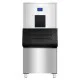 ArcticSalt commercial flake ice maker machine with stainless steel storage bin and 200kg per 24-hour ice production capacity.