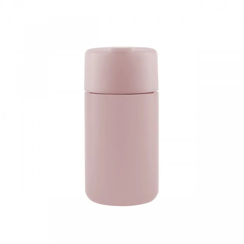 Avanti Brew 400ml insulated travel cup in soft pink with a minimalist stainless steel design, double-wall vacuum insulation, secure leak-resistant lid, and compact reusable construction, ideal for keeping coffee, tea, and other hot or cold drinks at the d