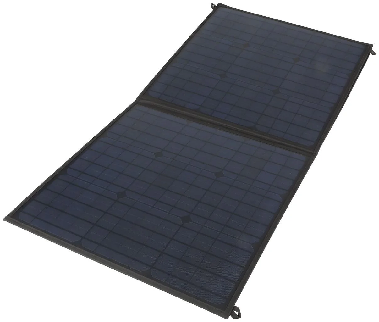 Brass Monkey 100W portable canvas blanket solar panel with foldable design for 12V fridge freezers, camping, caravanning, off-grid power and outdoor battery charging applications