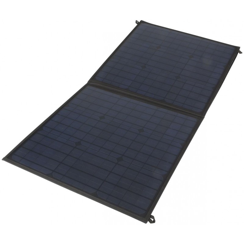Brass Monkey 100W portable canvas blanket solar panel with foldable design for 12V fridge freezers, camping, caravanning, off-grid power and outdoor battery charging applications