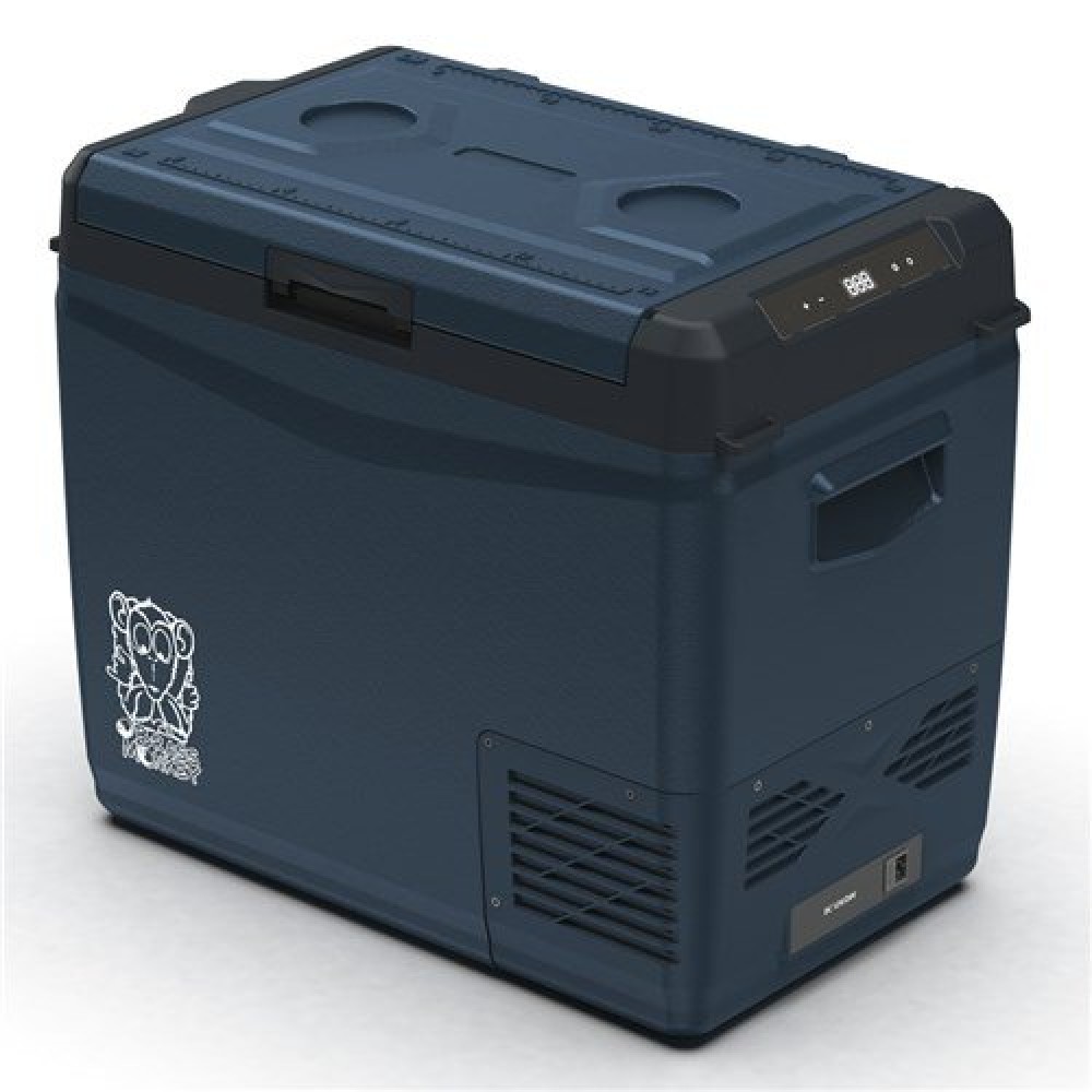 Brass Monkey Portable Fridge Freezer CFR50 50L 12V 24V DC Brass Monkey CFR50 50L portable fridge freezer with 12V and 24V DC compatibility, durable compact design and camping-ready cooling performance for caravanning, road trips and outdoor adventures