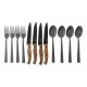 Campfire 12-piece premium camping cutlery set including knives, forks, spoons, carry pouch and storage box designed for camping, picnics and outdoor dining convenience