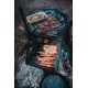 Campfire cooking grill combo with mesh grill racks and solid hotplate surface designed for campfire cooking, outdoor grilling and campsite meal preparation