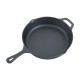 Campfire Frontier 9-piece cast iron cook set featuring skillet, camp oven, cooking accessories, gloves and carry bag designed for camping, outdoor cooking and campfire meal preparation