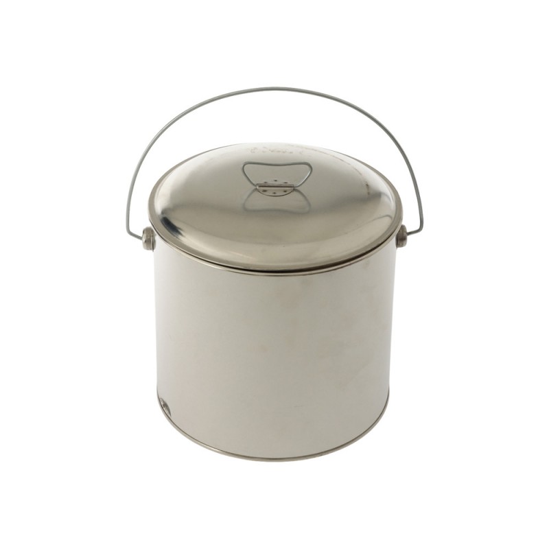 Campfire 6L tin billy pot with lid and carry handle designed for boiling water, campfire cooking and outdoor camping meal preparation