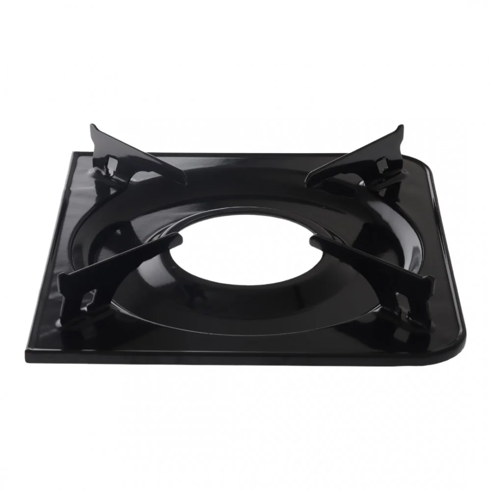 Campmaster Pot & Frypan Gas Cooker Stand – 2 Piece Set Black Campmaster gas cooker stand for supporting pots and frying pans, supplied as a two-piece set for camping stoves.