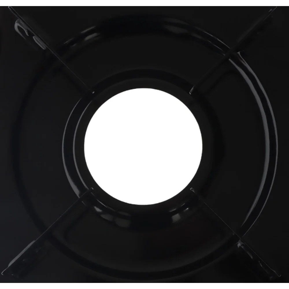 Campmaster Pot & Frypan Gas Cooker Stand – 2 Piece Set Black Campmaster gas cooker stand for supporting pots and frying pans, supplied as a two-piece set for camping stoves.