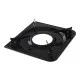 Campmaster Pot & Frypan Gas Cooker Stand – 2 Piece Set Black Campmaster gas cooker stand for supporting pots and frying pans, supplied as a two-piece set for camping stoves.