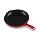 Chasseur Cast Iron Fry Pan with Cast Handle – 28cm cast iron frying pan with a black cooking surface, integrated cast iron handle, and helper handle for easy lifting. The 28cm skillet is ideal for searing, frying, sautéing, and oven cooking, offering excellent heat retention and even heat distribution.