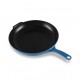 Chasseur Cast Iron Fry Pan with Cast Handle – 28cm cast iron frying pan with a black cooking surface, integrated cast iron handle, and helper handle for easy lifting. The 28cm skillet is ideal for searing, frying, sautéing, and oven cooking, offering excellent heat retention and even heat distribution.