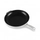 Chasseur Cast Iron Fry Pan with Cast Handle – 28cm cast iron frying pan with a black cooking surface, integrated cast iron handle, and helper handle for easy lifting. The 28cm skillet is ideal for searing, frying, sautéing, and oven cooking, offering excellent heat retention and even heat distribution.