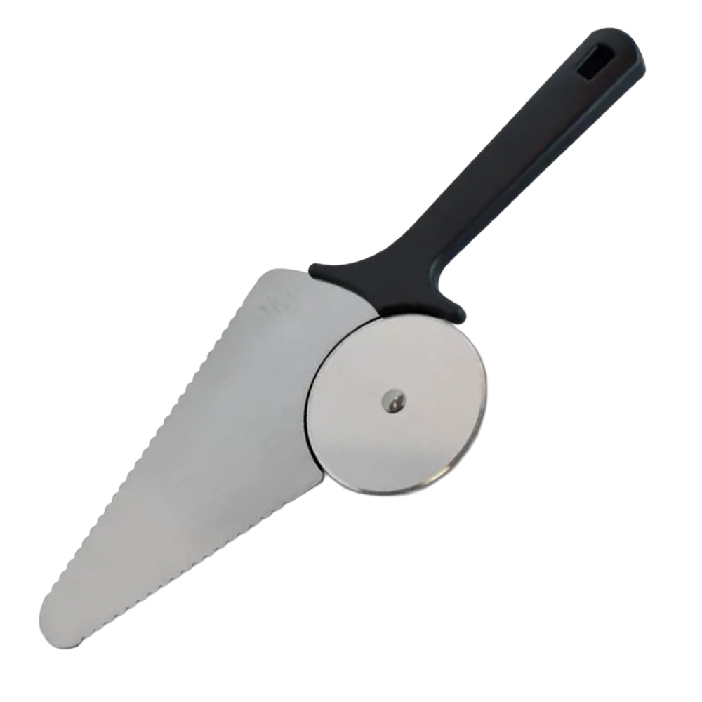 Dometic Cadac 2-in-1 Pizza Slicer Dometic Cadac 2-in-1 pizza slicer with stainless steel cutting wheel and serving spatula design for slicing, lifting and serving pizza at home, camping and outdoor gatherings