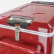 ENGEL Elite Series Red 40L portable fridge/freezer with a durable powder-coated steel cabinet, secure dual-latch lid, digital temperature controls, heavy-duty carry handles, and rear ventilation, ideal for camping, caravanning, 4WD touring, boating, and o