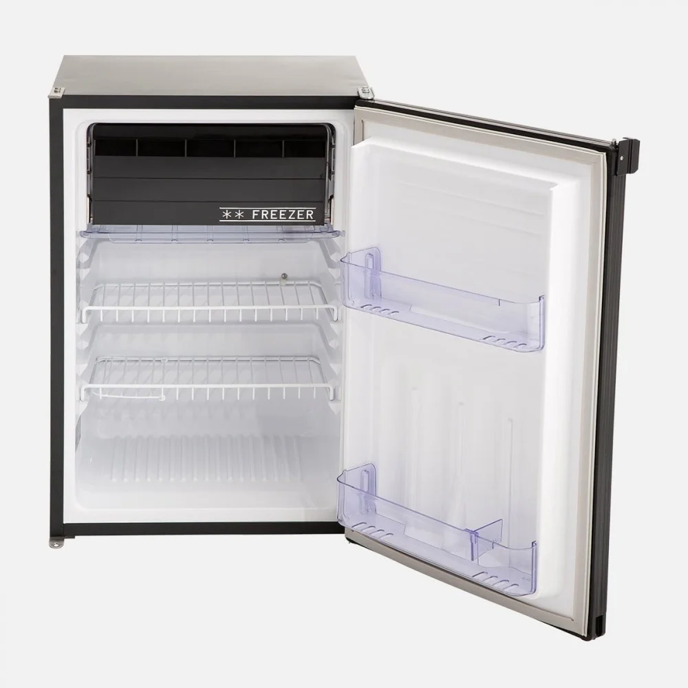 Engel ST90F-G4-B Upright Fridge-Freezer - 80 Litre Engel ST90F-G4-B Upright Fridge-Freezer with 80-litre capacity, matte black finish, compact upright design, reversible door, secure travel latch, and 12V, 24V, and 240V compatibility, ideal for caravans, camper trailers, motorhomes, boats, off-grid cabins