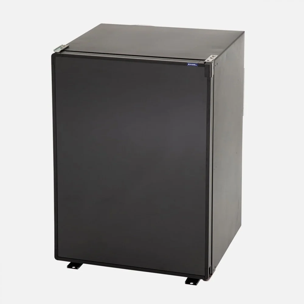 Engel STR100F-G4 Upright Fridge 95L 12/24/240V Engel STR100F-G4 Upright Fridge 95L with sleek black finish, compact upright design, reversible door, secure travel latch, and 12V, 24V, and 240V compatibility, ideal for caravans, motorhomes, camper trailers, boats, off-grid cabins, and mobile refrigerat