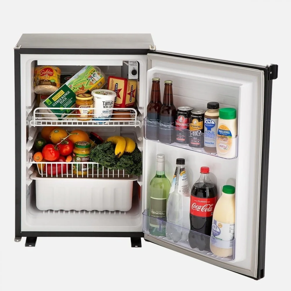 Engel STR100F-G4 Upright Fridge 95L 12/24/240V Engel STR100F-G4 Upright Fridge 95L with sleek black finish, compact upright design, reversible door, secure travel latch, and 12V, 24V, and 240V compatibility, ideal for caravans, motorhomes, camper trailers, boats, off-grid cabins, and mobile refrigerat