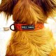 Fell Dog Drench Adjustable Dog Collar – Red Red Fell Dog Drench dog collar with geometric pattern, adjustable buckle, branded label and metal D-ring for lead attachment.