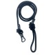 Orange Fell Dog Ridge rope lead with reflective detailing, knotted handle and silver metal trigger clip for secure dog walking.