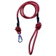 Orange Fell Dog Ridge rope lead with reflective detailing, knotted handle and silver metal trigger clip for secure dog walking.