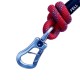 Orange Fell Dog Ridge rope lead with reflective detailing, knotted handle and silver metal trigger clip for secure dog walking.