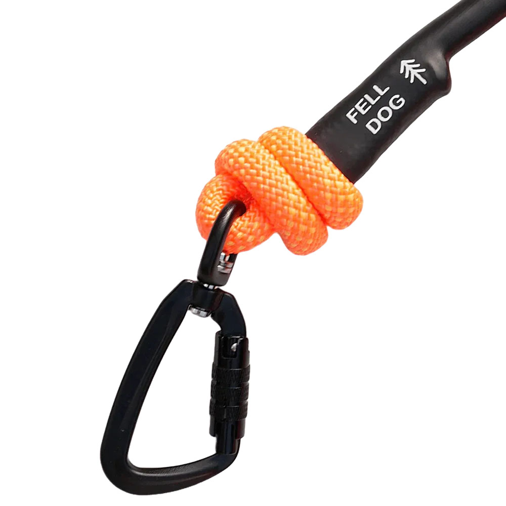 Fell Dog Scafell Rope Dog Lead – Blue Blue Fell Dog Scafell rope lead with red detailing, knotted ends, loop handle and black metal clip for secure dog walking.