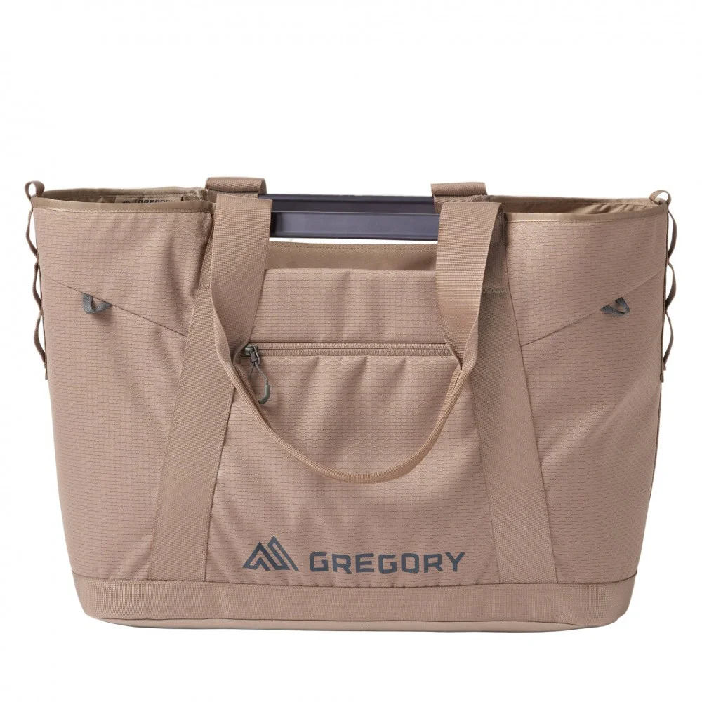 Gregory Alpaca Utility Tote 50L with spacious storage capacity, reinforced carry handles and durable design for outdoor gear, travel and everyday use.