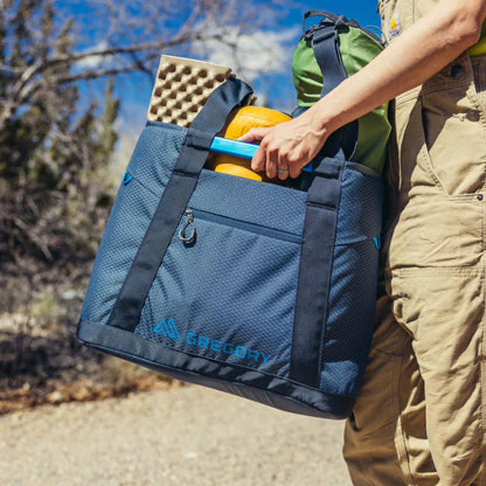 Gregory Alpaca Utility Tote 50L with spacious storage capacity, reinforced carry handles and durable design for outdoor gear, travel and everyday use.