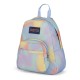 JanSport Half Pint Backpack Mood Map – 10L JanSport Half Pint 10L mini backpack in Mood Map pastel tie-dye with a front zip pocket, top carry handle, and compact design for everyday use and travel.