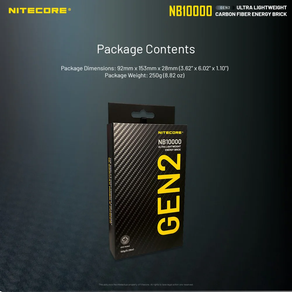 Nitecore NB10000 Gen 2 Power Bank (10,000mAh)