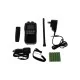 Oricom MX300 Waterproof Handheld VHF Marine Radio 3W – Black Oricom MX300 3W waterproof handheld VHF marine radio in black with long antenna, orange LCD display and front control buttons.