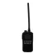 Oricom MX300 Waterproof Handheld VHF Marine Radio 3W – Black Oricom MX300 3W waterproof handheld VHF marine radio in black with long antenna, orange LCD display and front control buttons.