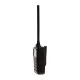 Oricom MX300 Waterproof Handheld VHF Marine Radio 3W – Black Oricom MX300 3W waterproof handheld VHF marine radio in black with long antenna, orange LCD display and front control buttons.