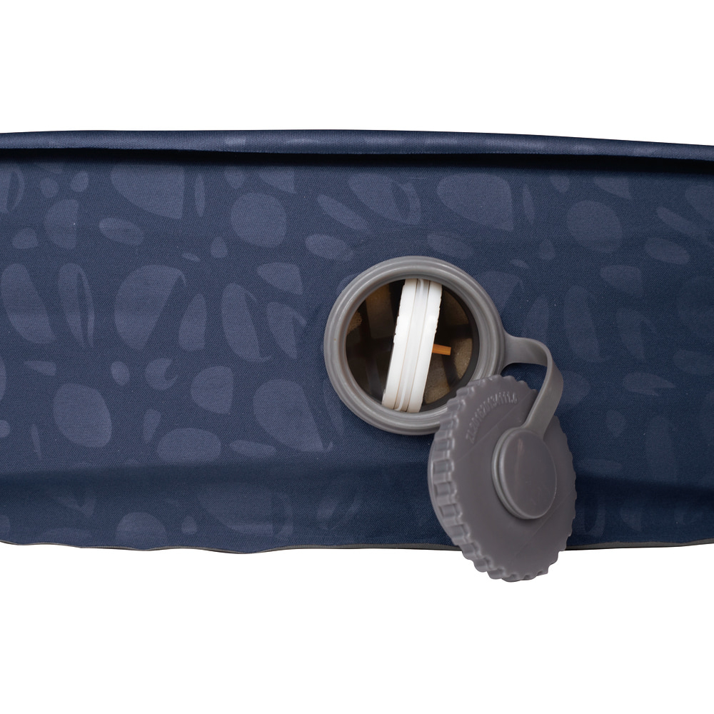 OZtrail 3D Fatmat 1500 camping mattress in dark blue with thick self-inflating foam design for comfortable outdoor sleeping.
