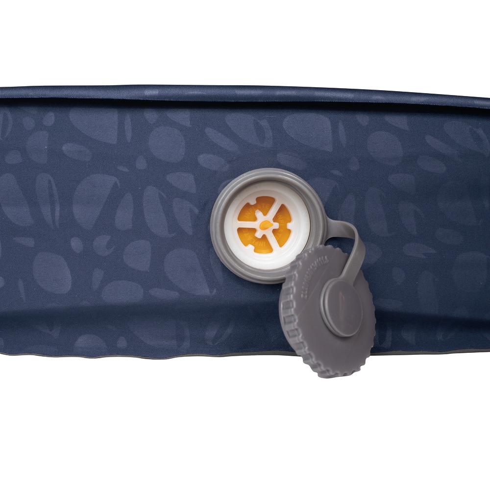 OZtrail 3D Fatmat 1500 camping mattress in dark blue with thick self-inflating foam design for comfortable outdoor sleeping.