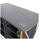 OZtrail Deluxe foldable double camping cupboard with three internal shelves, durable tabletop and portable frame designed for camping kitchen storage and outdoor meal preparation