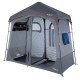 OZtrail Fast Frame double shower ensuite tent with dual privacy rooms, fast setup frame and ventilated grey design for camping, showering and portable outdoor changing facilities