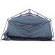 OZtrail Fast Frame double shower ensuite tent with dual privacy rooms, fast setup frame and ventilated grey design for camping, showering and portable outdoor changing facilities