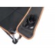 OZtrail Fireside Double Folding Camping Chair Black OZtrail Fireside double folding camping chair in black with padded dual seating, cup holders and sturdy foldable frame designed for camping, outdoor events and relaxing by the fire pit