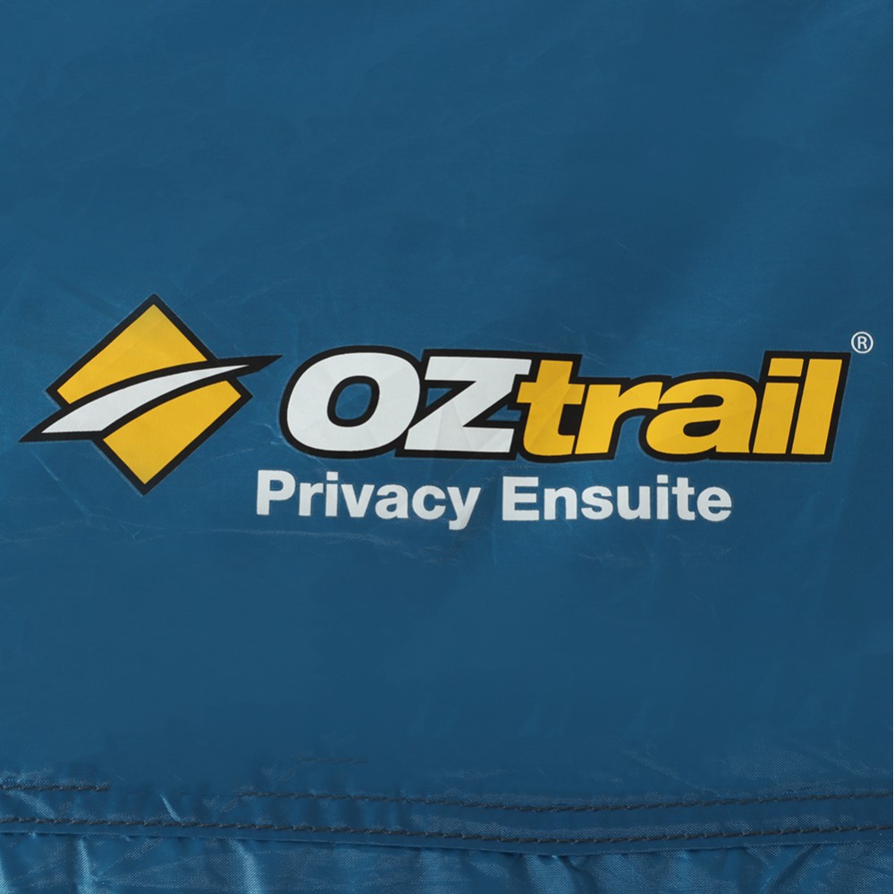 OZtrail Pop Up Privacy Ensuite Dome Tent Blue OZtrail pop up privacy ensuite dome tent in blue with quick setup design for camping showers, portable toilets and outdoor changing privacy areas
