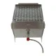 SKOTTI Stainless Steel Grill – Portable Gas BBQ SKOTTI portable stainless steel gas grill with compact flat-pack design, removable cooking grate and gas hose connection, ideal for camping, picnics, caravanning and outdoor cooking.