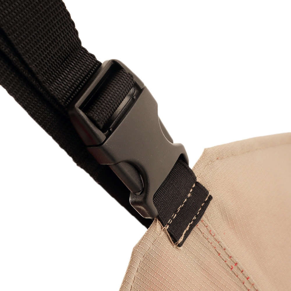 Snowbee thigh waders featuring durable 150D nylon-coated ripstop PVC upper material, integrated waterproof boots, adjustable thigh strap, and lightweight construction designed for fishing, stream wading, and wet outdoor environments.