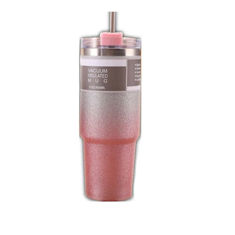 Stainless Steel Insulated Tumbler with Lid and Straw, 600ml