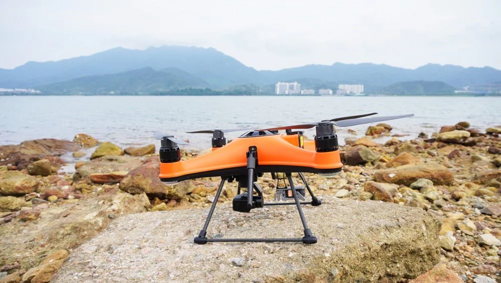 SplashDrone SD4 Plus Enterprise 4K Drone Package SplashDrone SD4 Plus Enterprise 4K drone with camera, remote controller, battery, spare propellers, charger and carry case