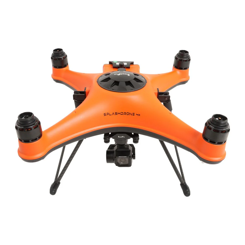SplashDrone SD4 Plus Enterprise 4K Drone Package SplashDrone SD4 Plus Enterprise 4K drone with camera, remote controller, battery, spare propellers, charger and carry case