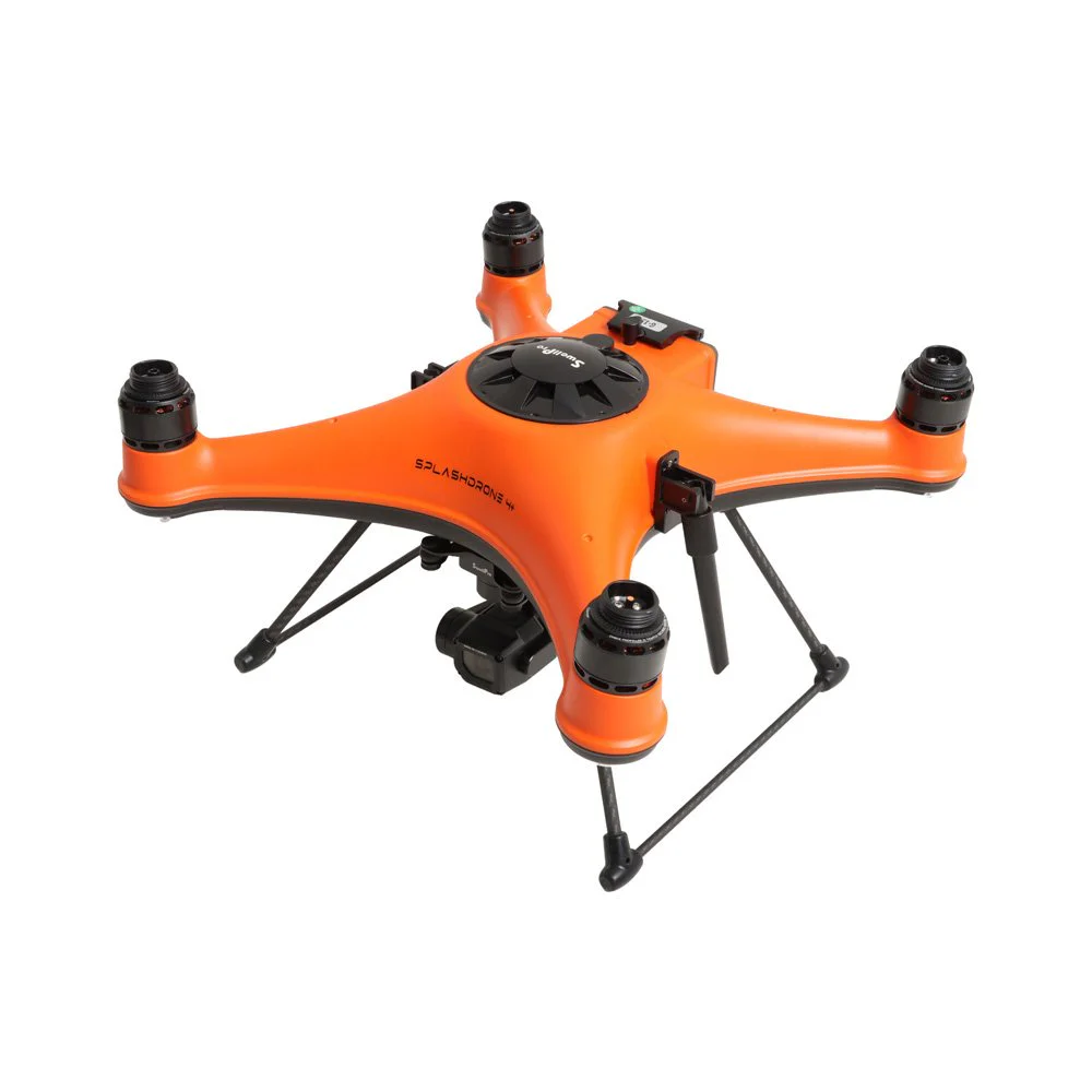 SplashDrone SD4 Plus Enterprise 4K Drone Package SplashDrone SD4 Plus Enterprise 4K drone with camera, remote controller, battery, spare propellers, charger and carry case