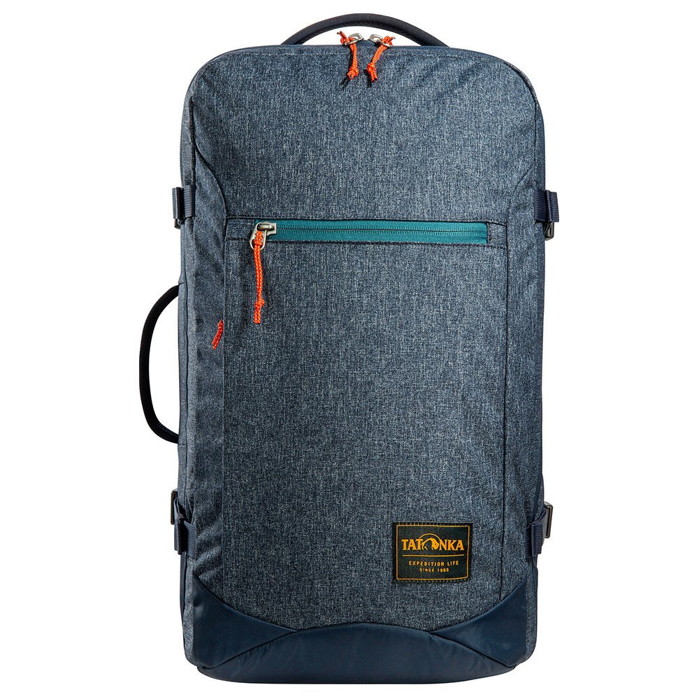 Tatonka Traveller Carry-On Backpack 35L Tatonka Traveller 35L carry-on backpack in dark grey with padded shoulder straps, multiple zip compartments and compression straps.