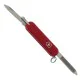 Victorinox Escort Multi-Tool Pocket Knife 58mm Red Victorinox Escort multi-tool pocket knife featuring a compact 58mm red handle and classic Swiss Army Knife design. This lightweight keychain-sized tool includes a small stainless steel blade, nail file with screwdriver tip, key ring, tweezers, and toothpi