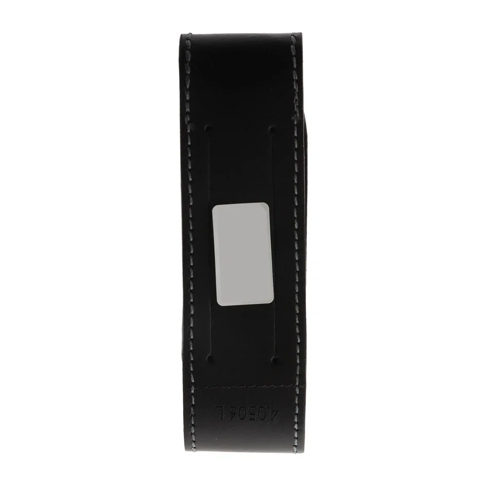 Victorinox leather belt pouch crafted in black premium leather and designed to securely carry Swiss Army Knives and multi-tools up to 120mm in length. Featuring durable stitching, a protective flap closure, and a convenient belt loop attachment, this comp