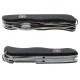 Victorinox Trailmaster One Hand Swiss Army Knife 111mm Black Victorinox Trailmaster One Hand Swiss Army Knife featuring a 111mm black ergonomic handle and one-hand opening locking blade. This versatile multi-tool includes a large serrated blade, wood saw, can opener, bottle opener, screwdrivers, wire stripper, ream