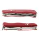 Victorinox Trailmaster Swiss Army Knife featuring a durable 111mm red handle and locking stainless steel blade designed for outdoor and utility tasks. This Swiss-made multi-tool includes a large blade, wood saw, can opener, bottle opener, flathead screwdr